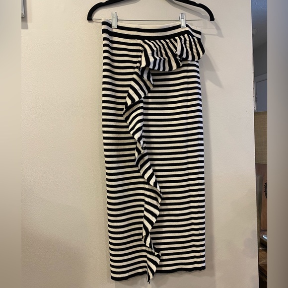 Faesite Striped Knitted Jersey Pencil Skirt By Max Mara - Picture 3 of 6